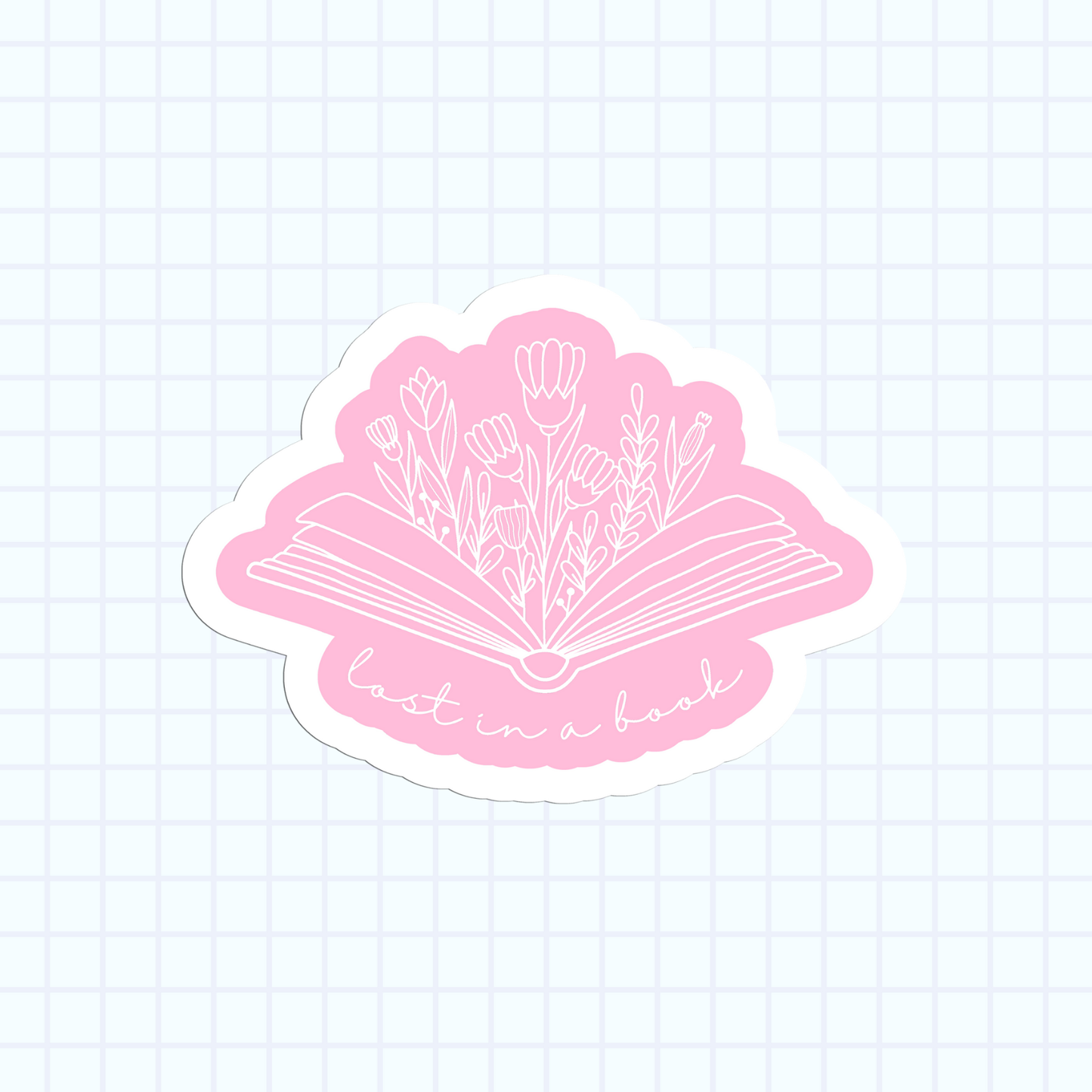 Lost In A Book Sticker