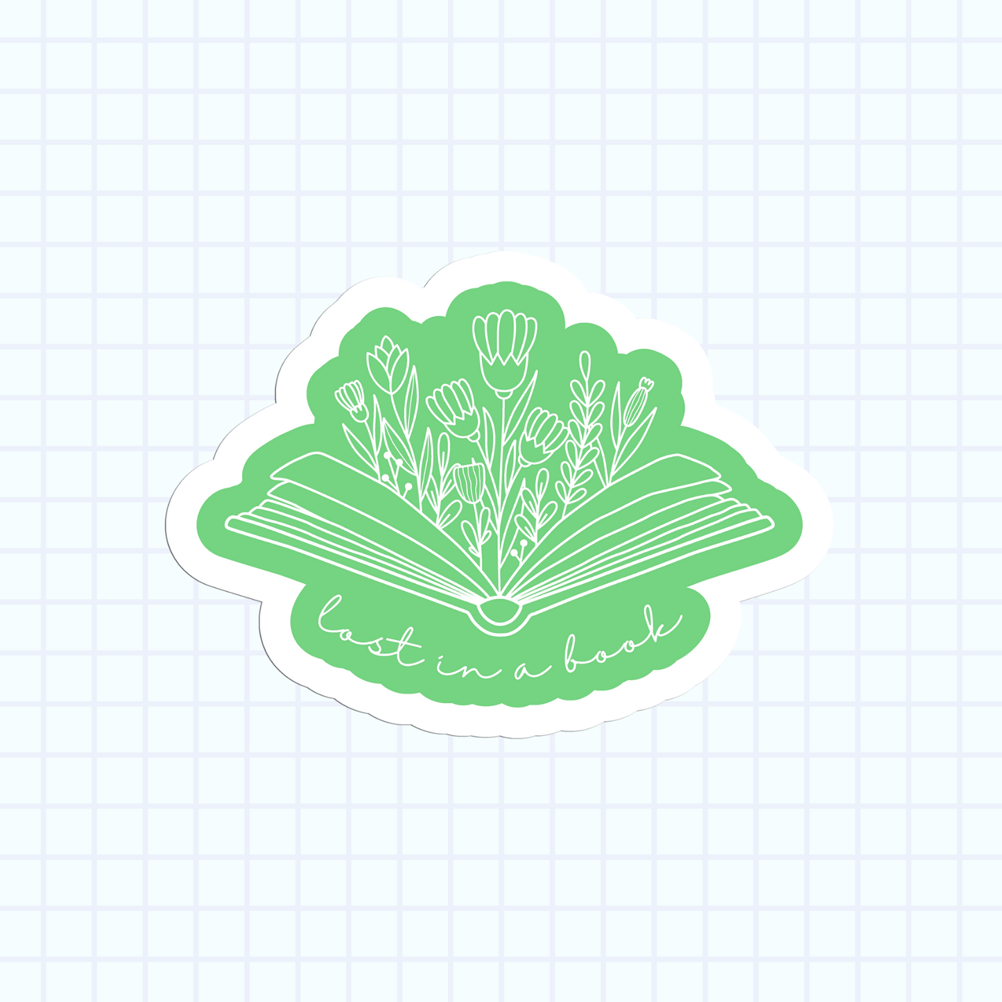 Lost In A Book Sticker