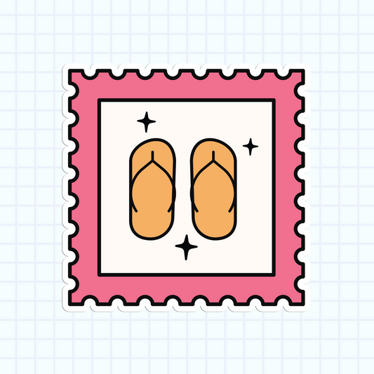 Summer Stamp - Slippers Sticker