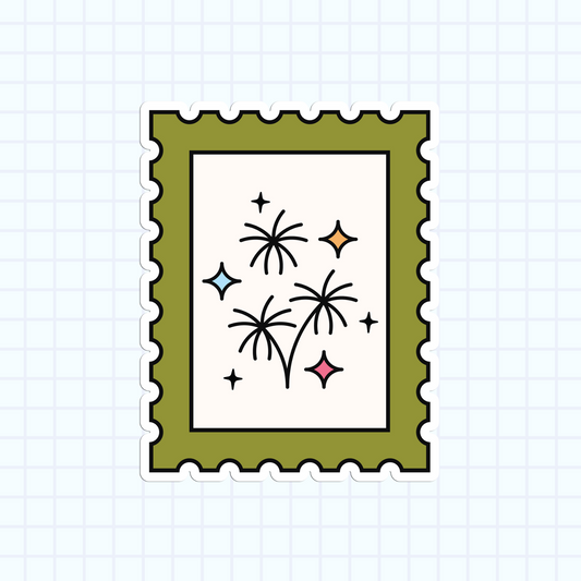 Summer Stamp - Fireworks Sticker